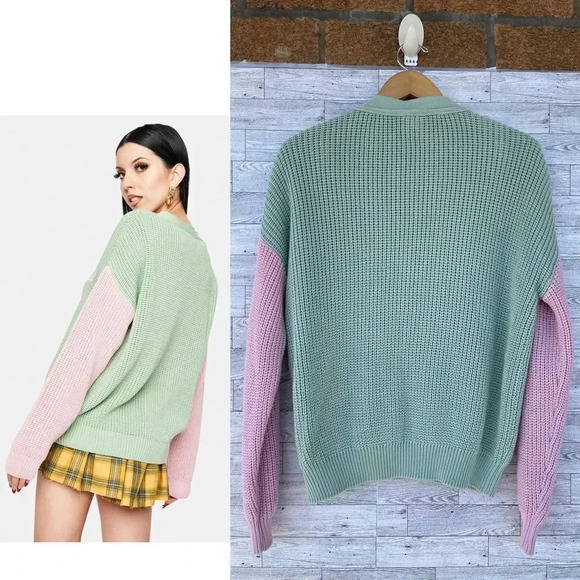 Minga London Dreamy Contrast Knitted Cardigan medium - Picture 4 of 16